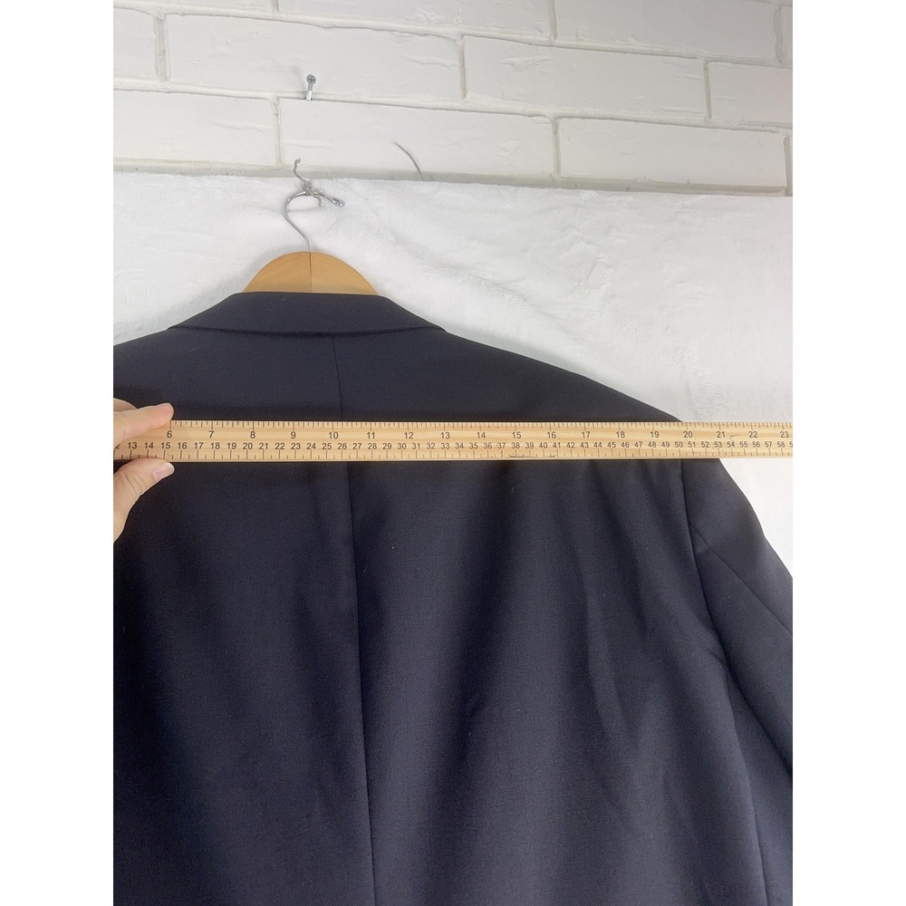 Saddlebred Blazer Mens 46 Regular Navy Performance Two Button Suit Jacket - Picture 15 of 16